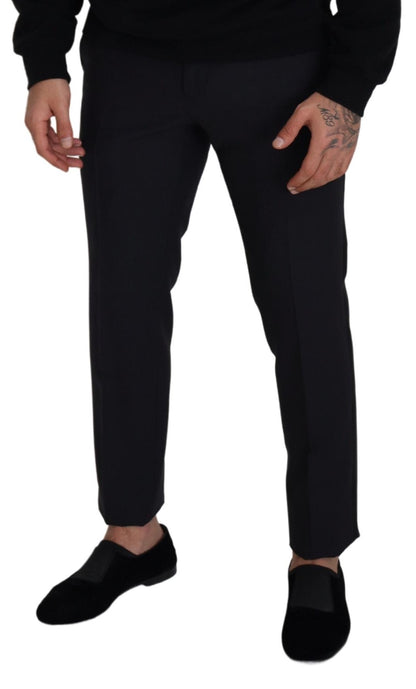 Pantalon de costume homme en laine noire Dolce & Gabbana