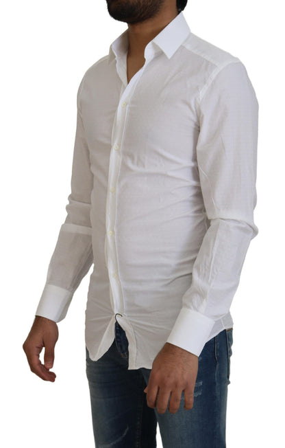 Chemise en coton blanc coupe ajustée pour homme Dolce & Gabbana GOLD