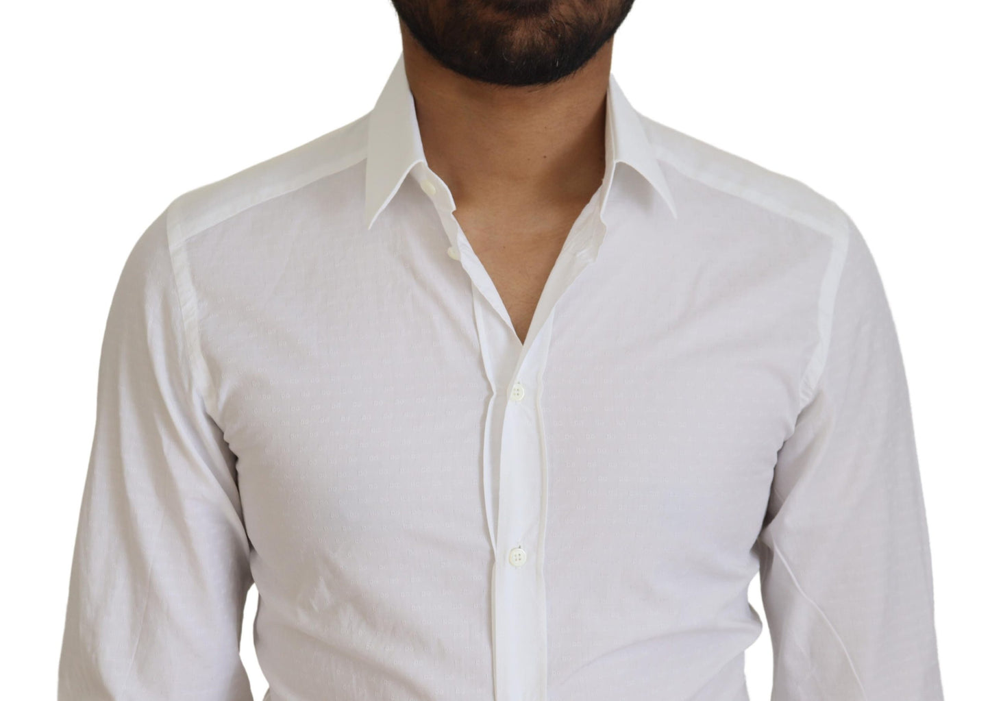 Chemise en coton blanc coupe ajustée pour homme Dolce & Gabbana GOLD