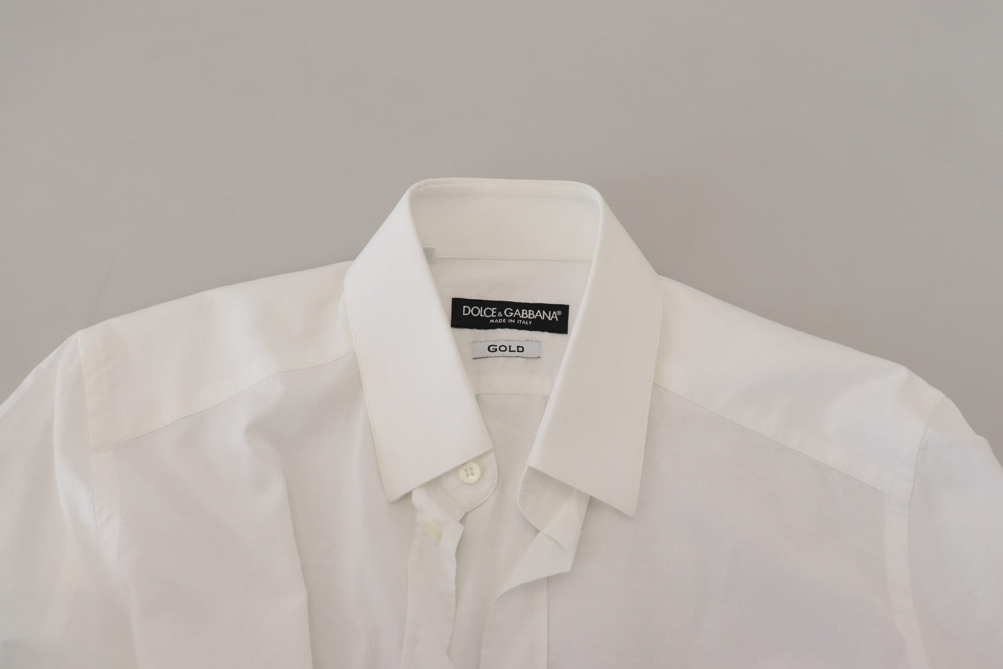 Chemise en coton blanc coupe ajustée pour homme Dolce & Gabbana GOLD