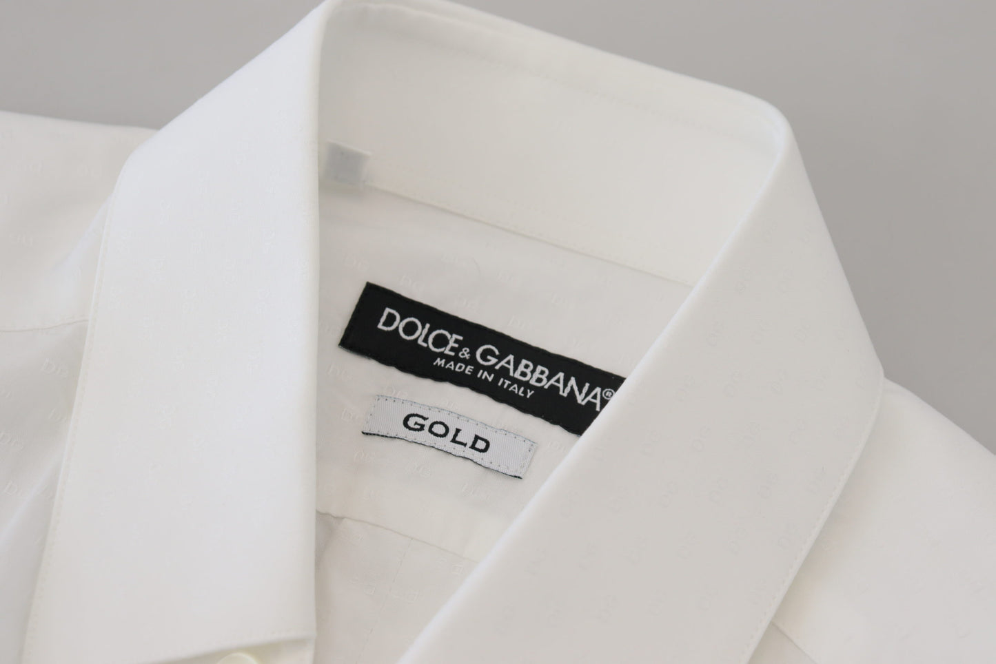 Chemise en coton blanc coupe ajustée pour homme Dolce & Gabbana GOLD