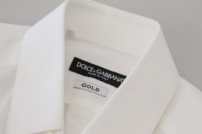 Chemise en coton blanc coupe ajustée pour homme Dolce & Gabbana GOLD