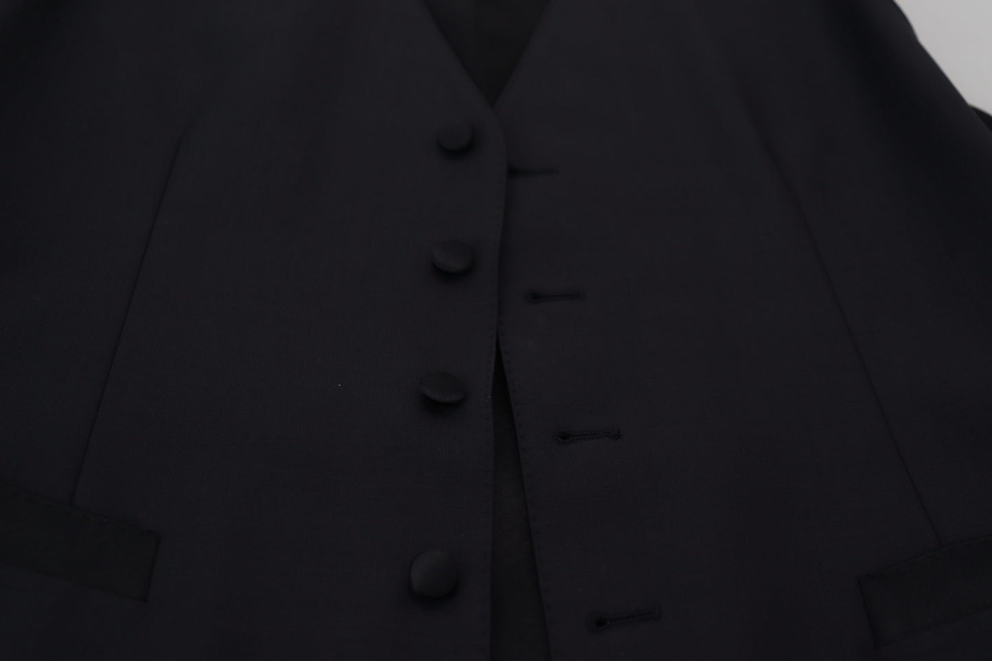 Gilet de Costume Dolce & Gabbana Noir en Laine Stretch