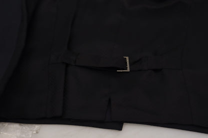 Gilet de Costume Dolce & Gabbana Noir en Laine Stretch