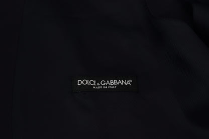 Gilet en Laine Stretch Bleu Foncé Dolce & Gabbana