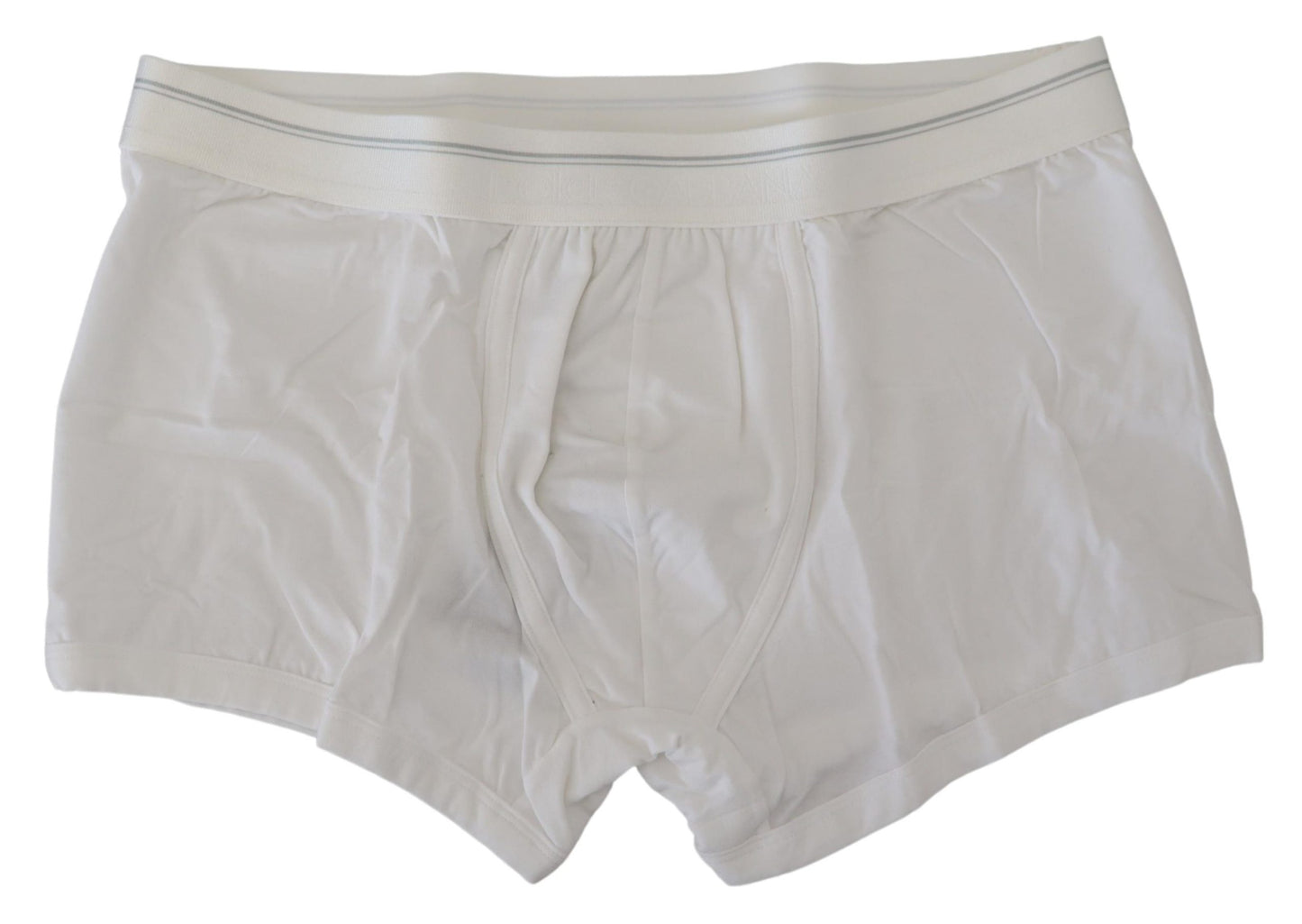 Boxer Dolce & Gabbana en Coton Mélangé Blanc Coupe Classique