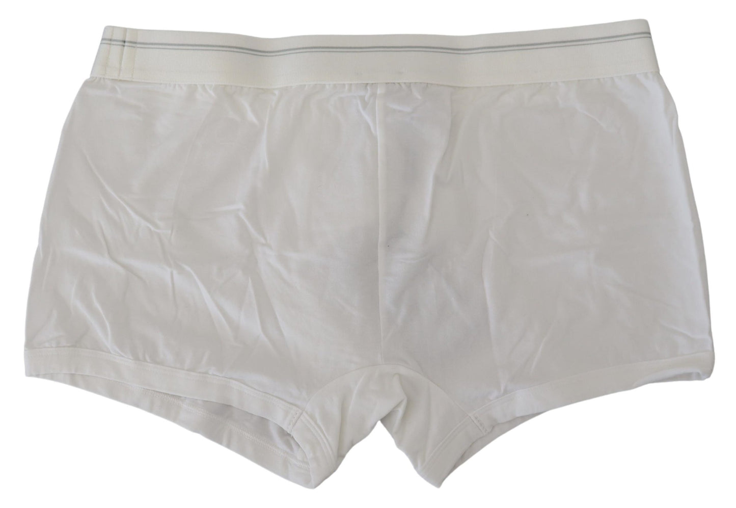 Boxer Dolce & Gabbana en Coton Mélangé Blanc Coupe Classique