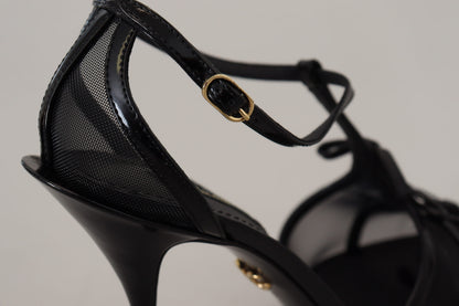 Sandales à talons aiguilles Dolce & Gabbana noires