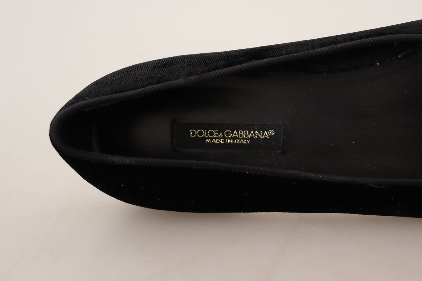 Chaussures plates à enfiler Dolce & Gabbana noires avec patch DG Cœur Sacré