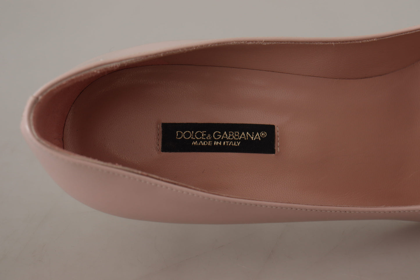 Chaussures à talons chaton en cuir verni rose Dolce & Gabbana