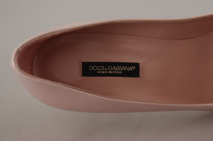 Chaussures à talons chaton en cuir verni rose Dolce & Gabbana