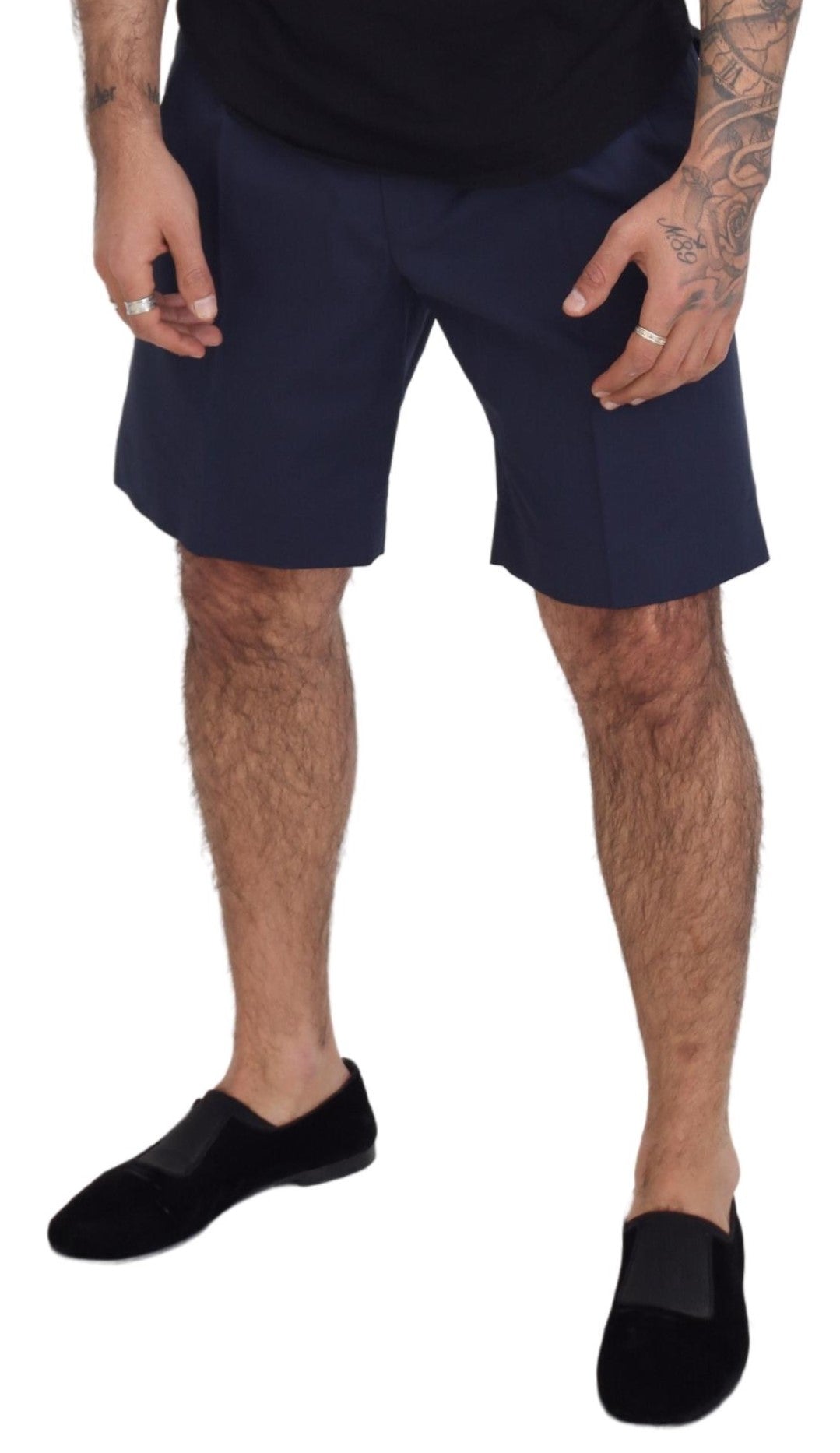 Shorts décontractés Dolce & Gabbana en coton stretch bleu chino