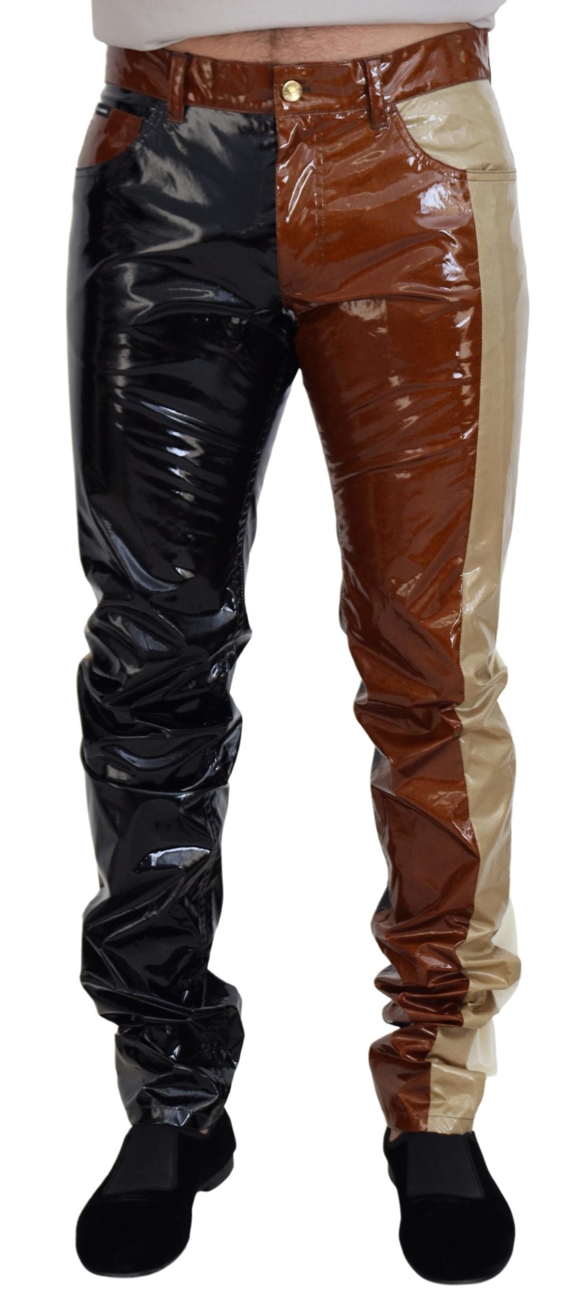 Jeans en denim multicolores Dolce & Gabbana Shining coupe slim pour homme