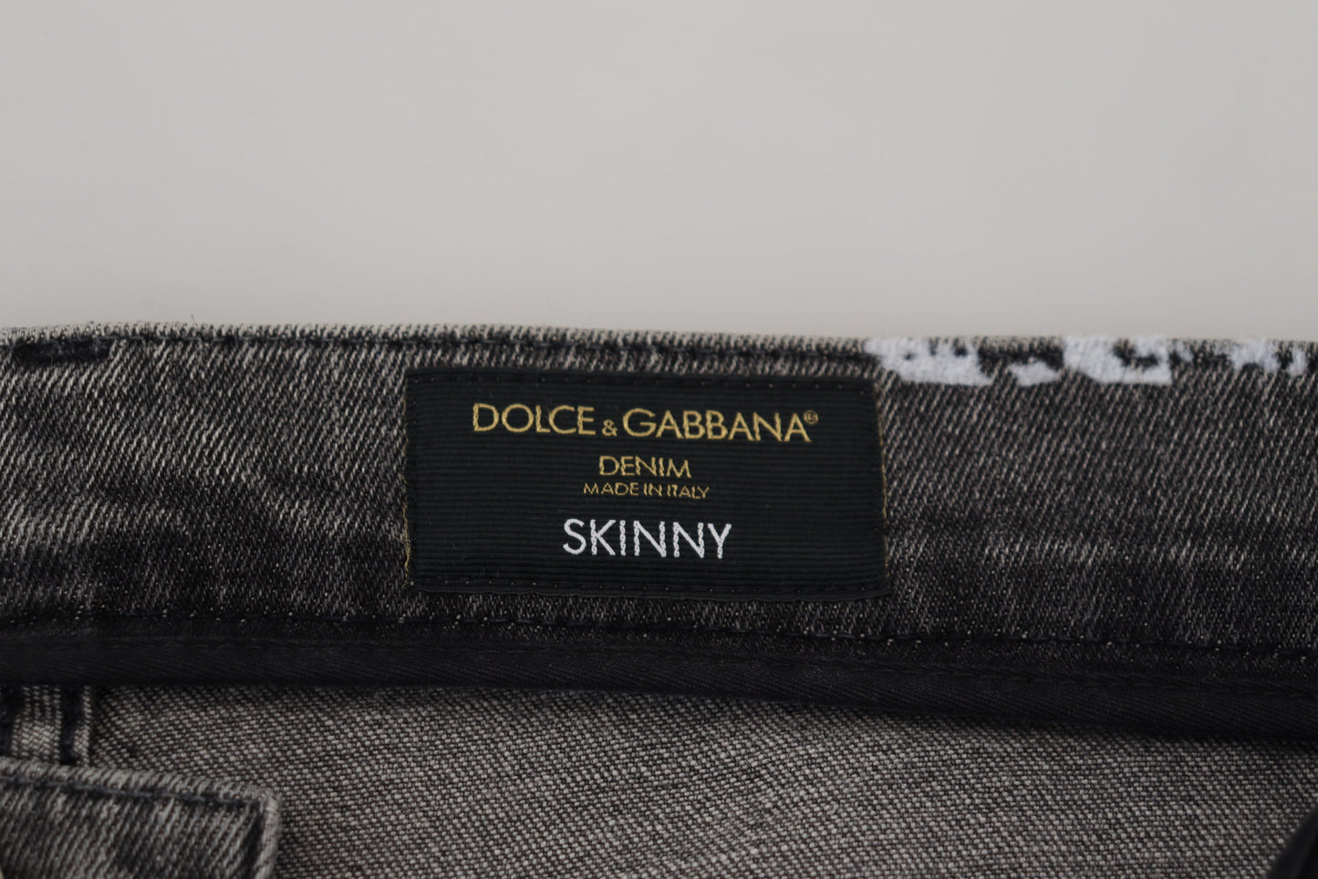 Dolce & Gabbana Jean Slim en Denim Tie-Dye Multicolore en Coton