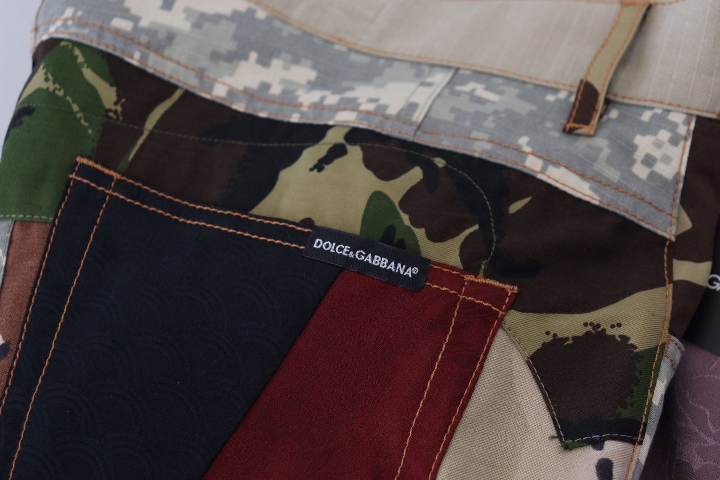 Jean en jean patchwork en soie multicolore Dolce & Gabbana pour homme