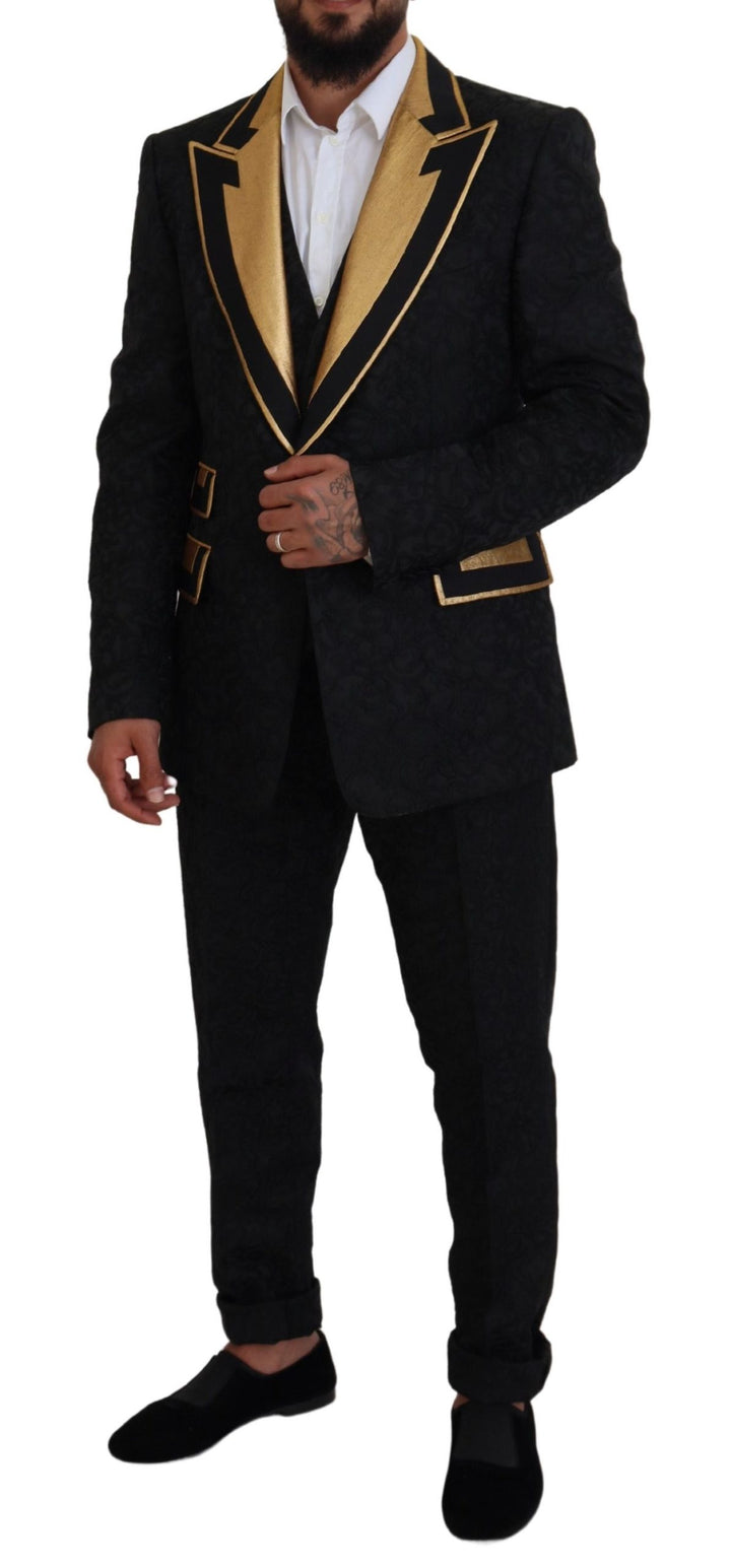 Traje Esmoquin Slim Fit Dolce & Gabbana Black Gold Fantasy