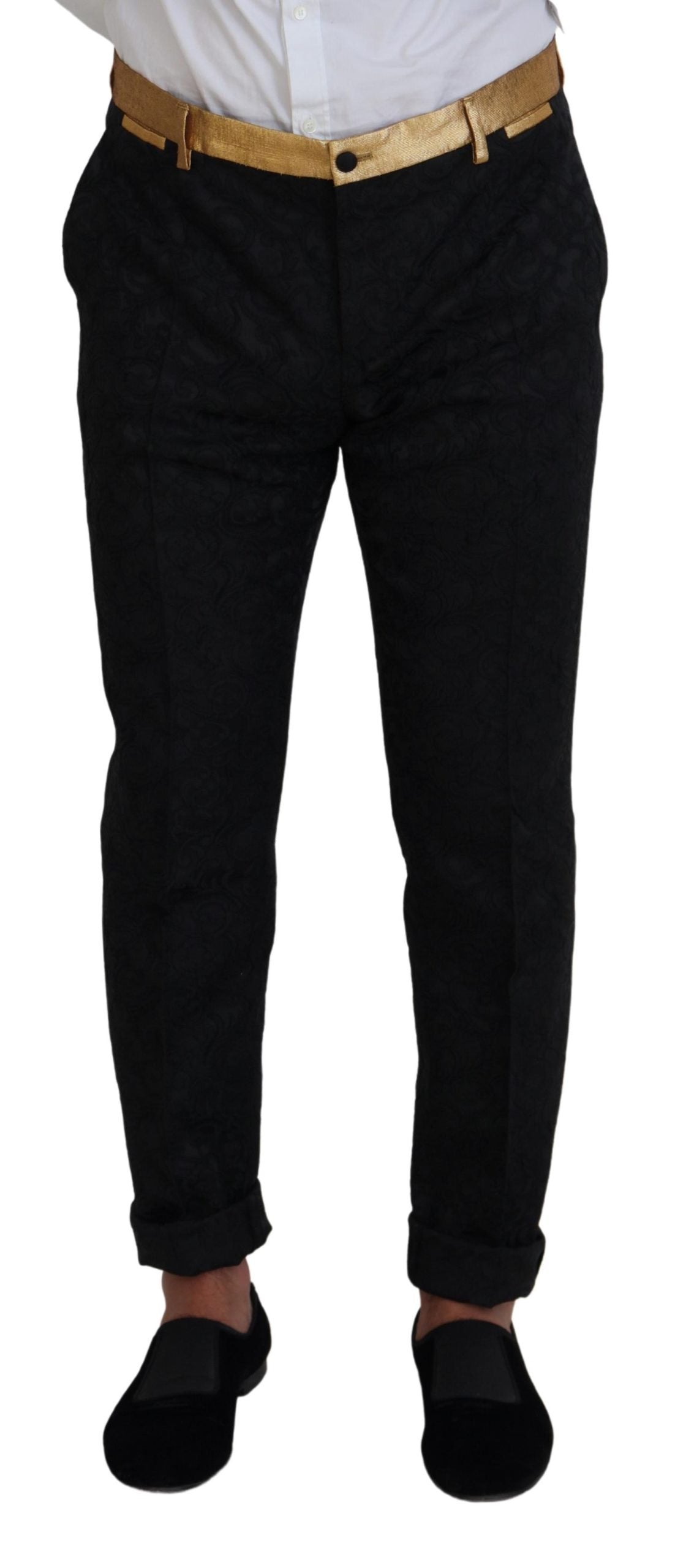 Costume Slim Fit Smoking Dolce & Gabbana Noir Or Fantaisie