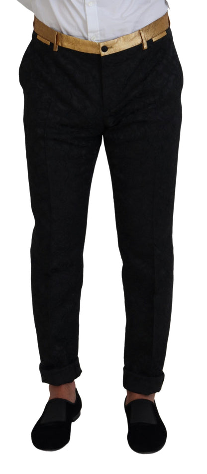 Costume Slim Fit Smoking Dolce & Gabbana Noir Or Fantaisie