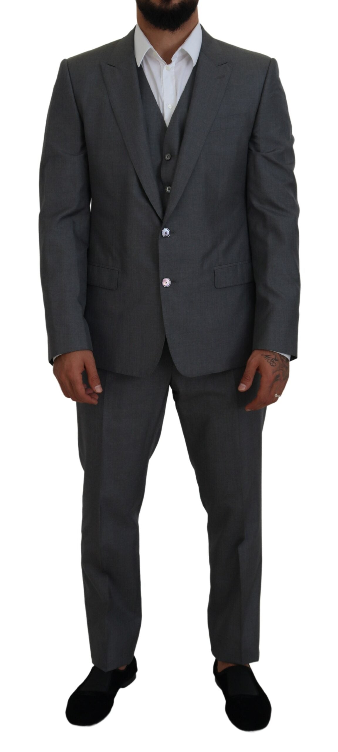 Costume ajusté 3 pièces MARTINI gris Dolce & Gabbana