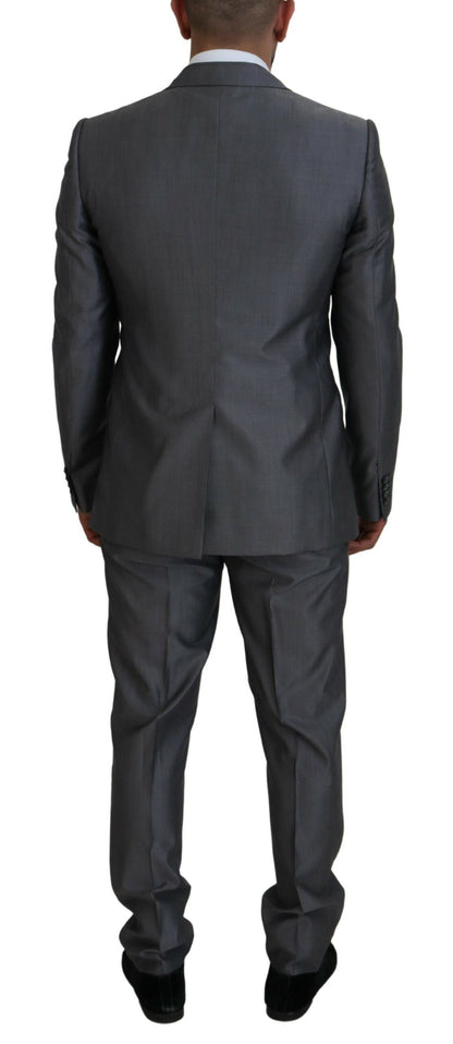 Costume trois pièces Dolce & Gabbana gris SICILIA coupe slim
