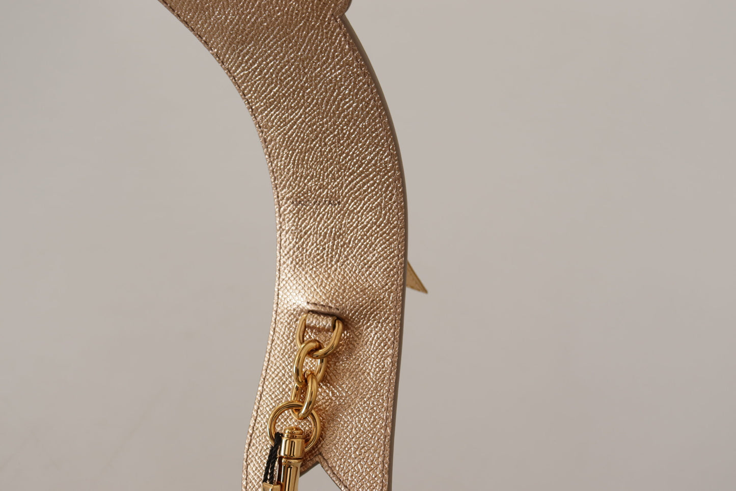 Bandoulière de sac Dolce & Gabbana Gold Leather LOVE Patch