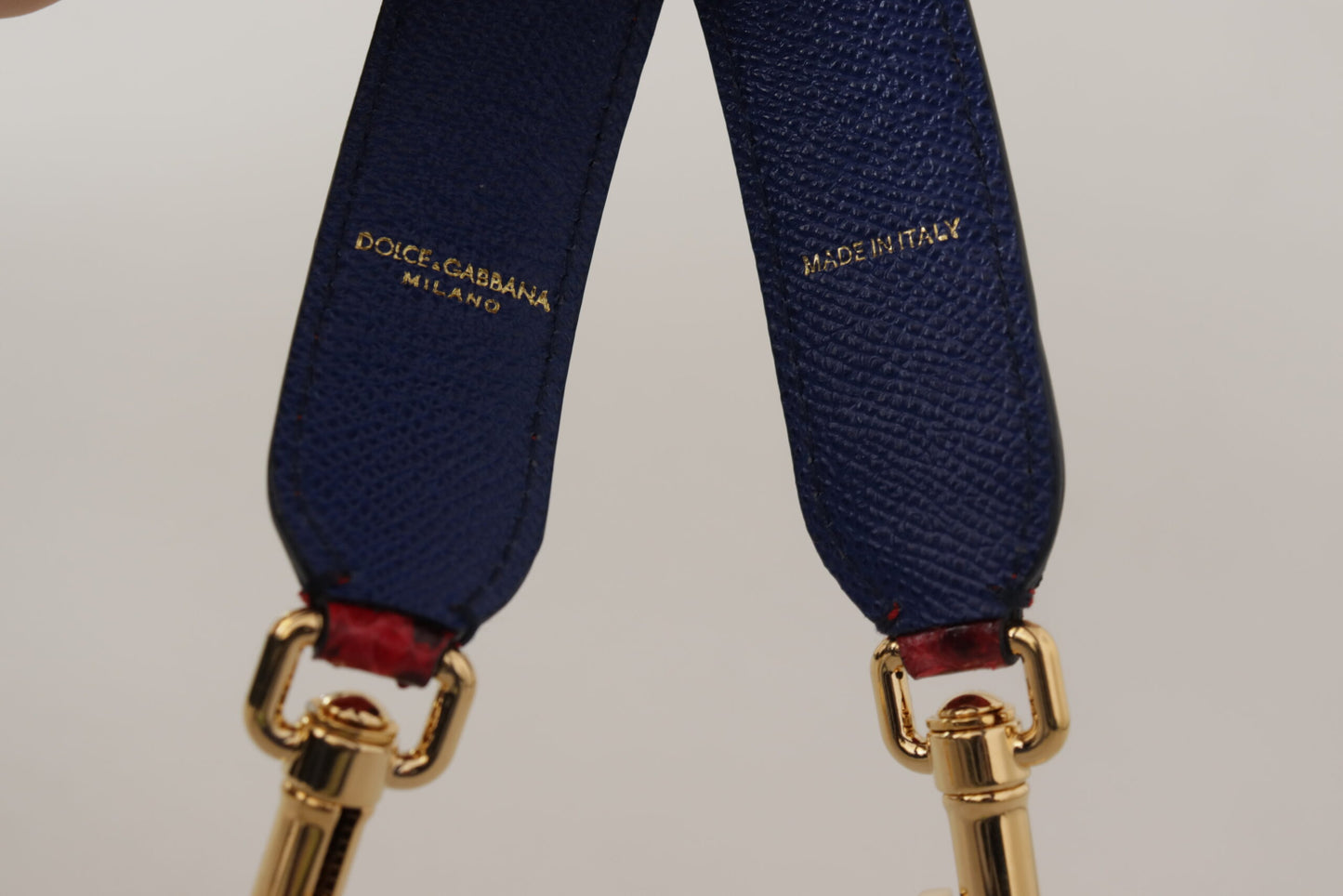 Correa de hombro Dolce & Gabbana de cuero exótico rojo con cristales