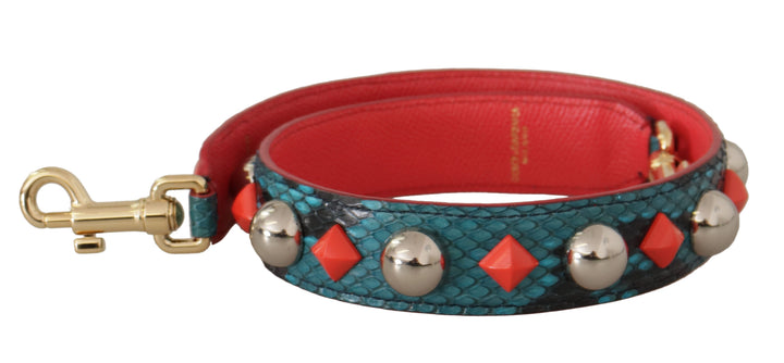 Bandoulière en cuir Dolce & Gabbana avec cristaux verts