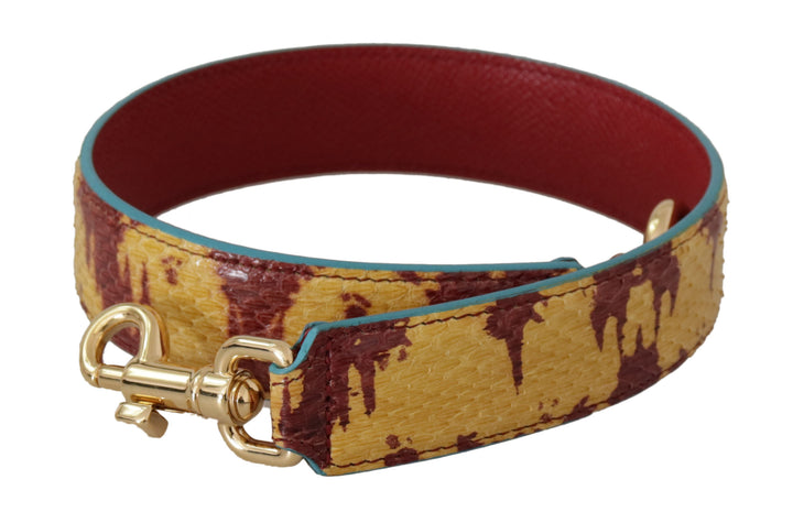 Bandoulière en cuir jaune et rouge doré Dolce & Gabbana