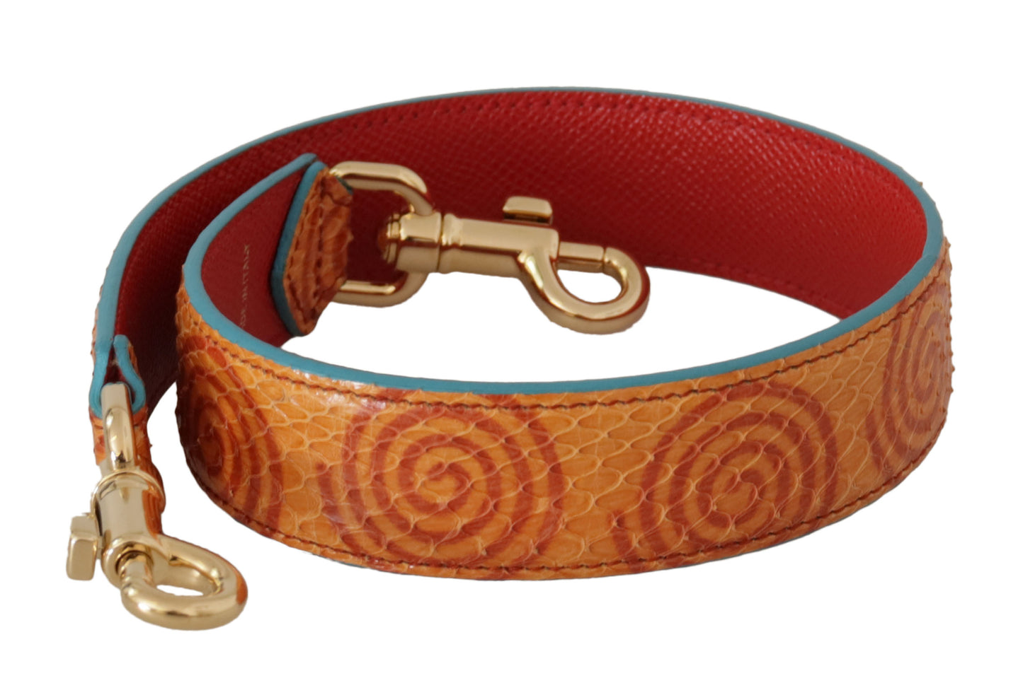 Bandoulière Dolce & Gabbana en cuir orange imprimé tourbillon