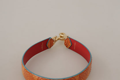 Bandoulière Dolce & Gabbana en cuir orange imprimé tourbillon
