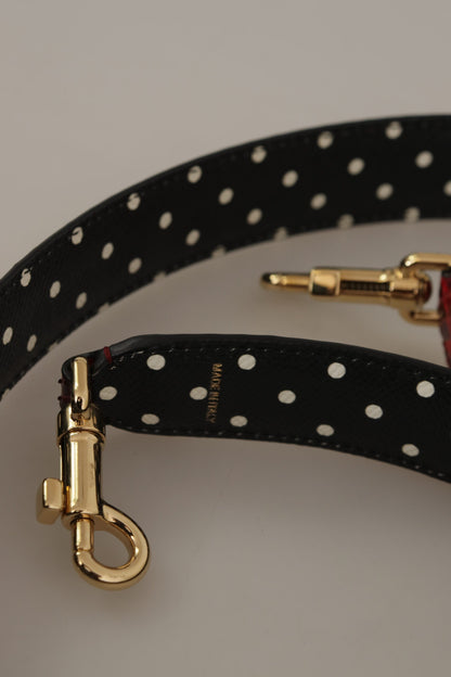 Bandoulière réversible en cuir de python rouge et cristaux Dolce & Gabbana