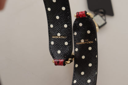 Bandolera reversible Dolce & Gabbana de piel de pitón roja con cristales