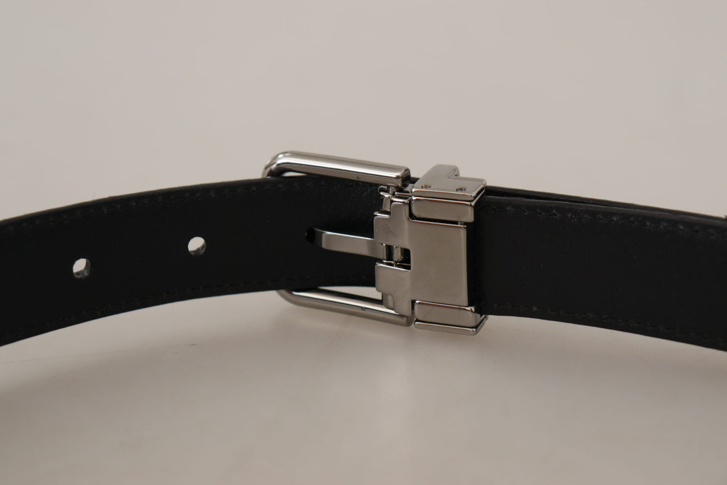 Ceinture Dolce & Gabbana en cuir exotique rouge avec boucle logo en métal