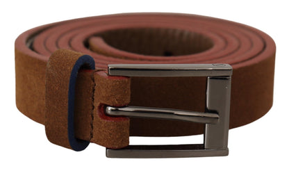 Ceinture Dolce & Gabbana avec Boucle en Métal Gravée du Logo Marron