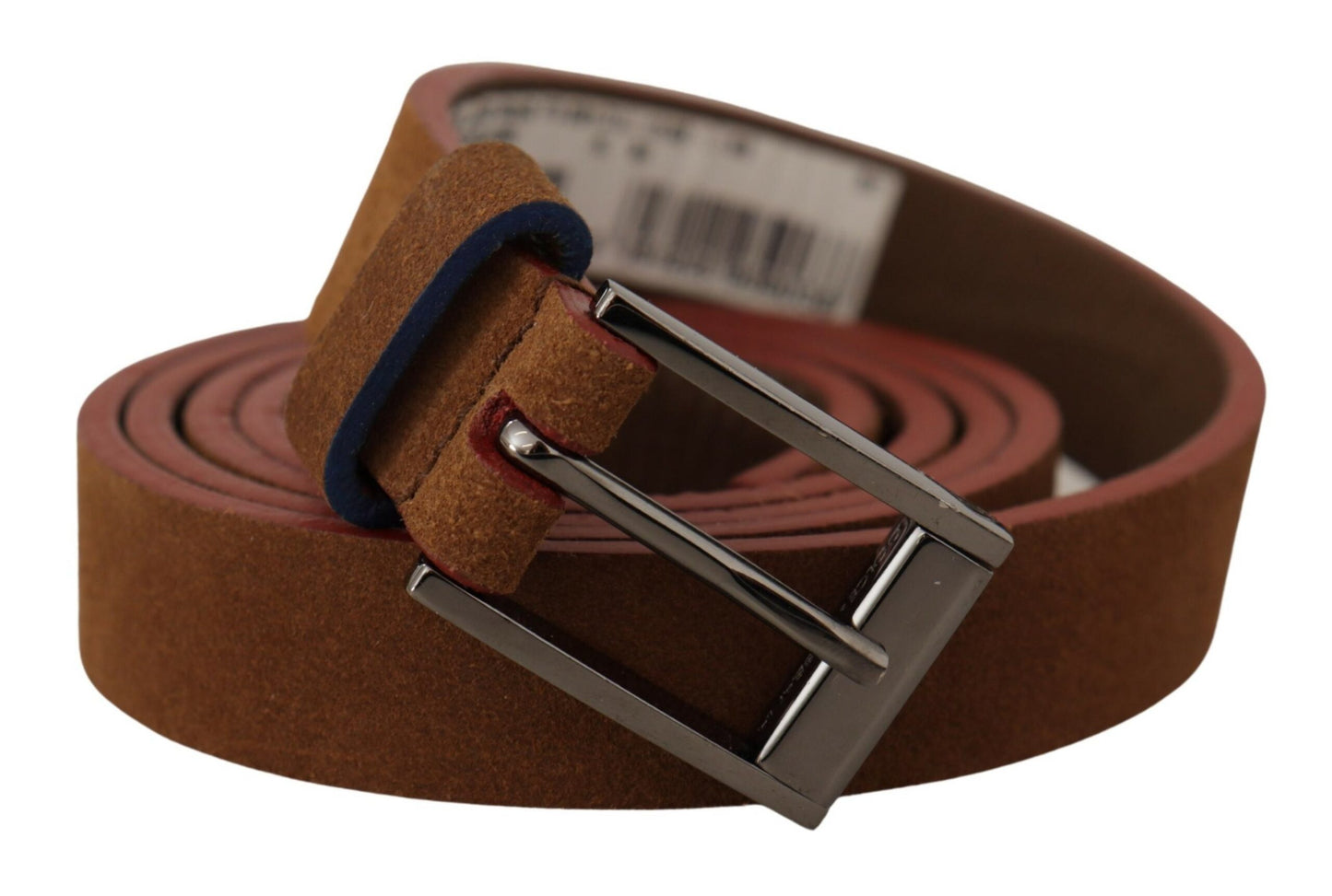 Ceinture Dolce & Gabbana avec Boucle en Métal Gravée du Logo Marron