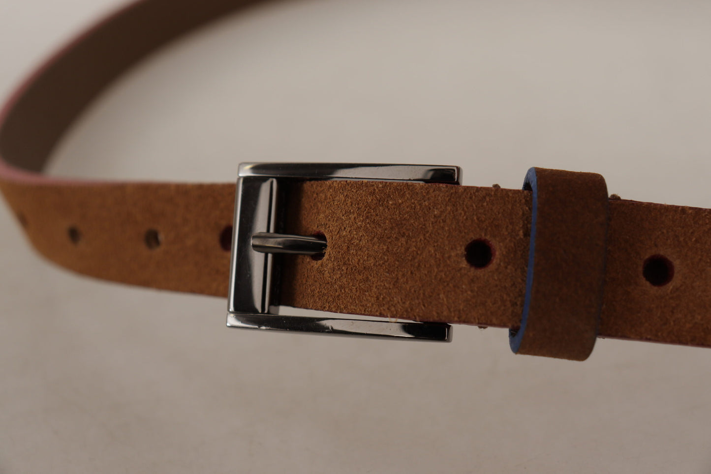 Ceinture Dolce & Gabbana avec Boucle en Métal Gravée du Logo Marron