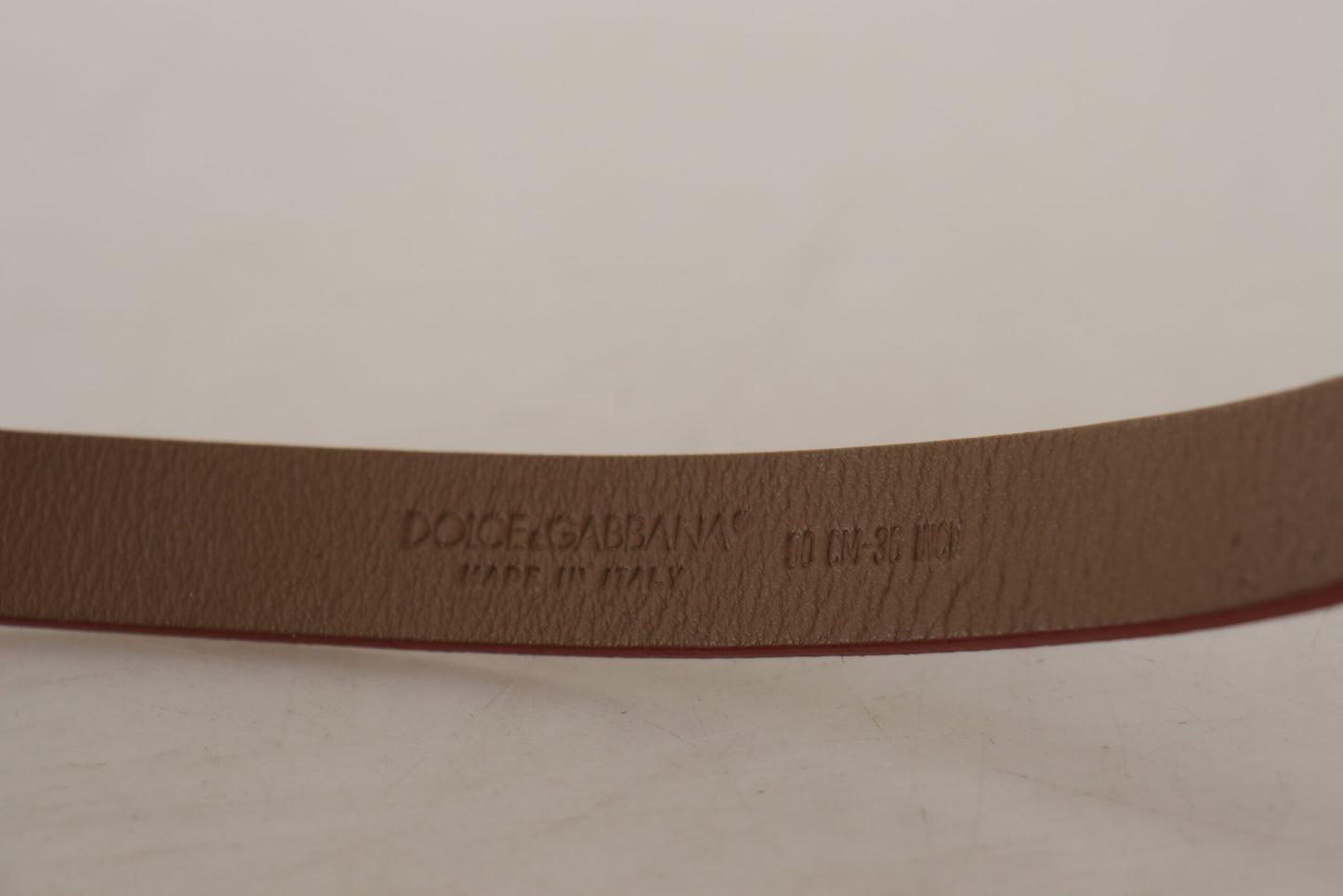 Ceinture Dolce & Gabbana avec Boucle en Métal Gravée du Logo Marron