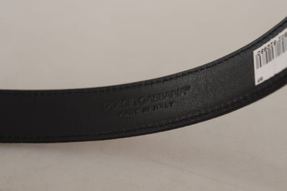 Ceinture Dolce & Gabbana en cuir marron à imprimé léopard avec boucle en métal bronze
