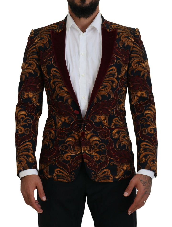 Blazer Dolce & Gabbana Martini de un solo botón con estampado floral multicolor