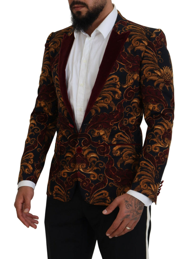 Blazer Dolce & Gabbana Martini de un solo botón con estampado floral multicolor