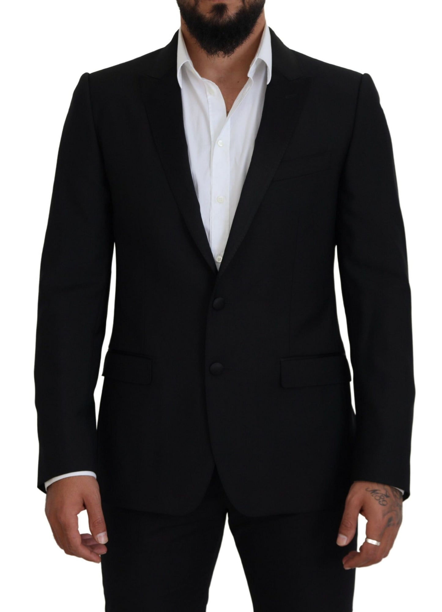 Blazer de costume ajusté noir Dolce & Gabbana Martini