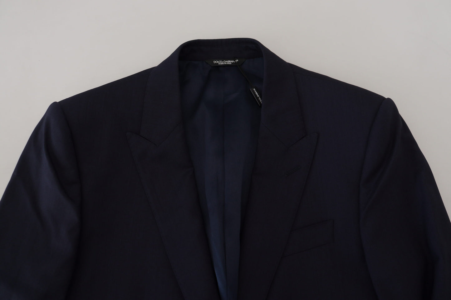 Veste/blazer de costume Dolce & Gabbana en laine bleue coupe slim