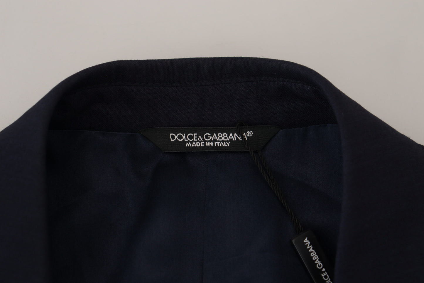 Veste/blazer de costume Dolce & Gabbana en laine bleue coupe slim