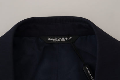 Veste/blazer de costume Dolce & Gabbana en laine bleue coupe slim