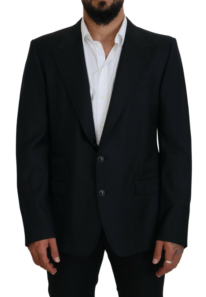 Blazer formal Sicilia de lana azul oscuro de Dolce & Gabbana