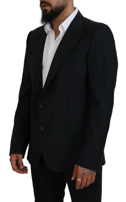 Dolce & Gabbana Blazer de Costume Sicilia en Laine Bleu Foncé