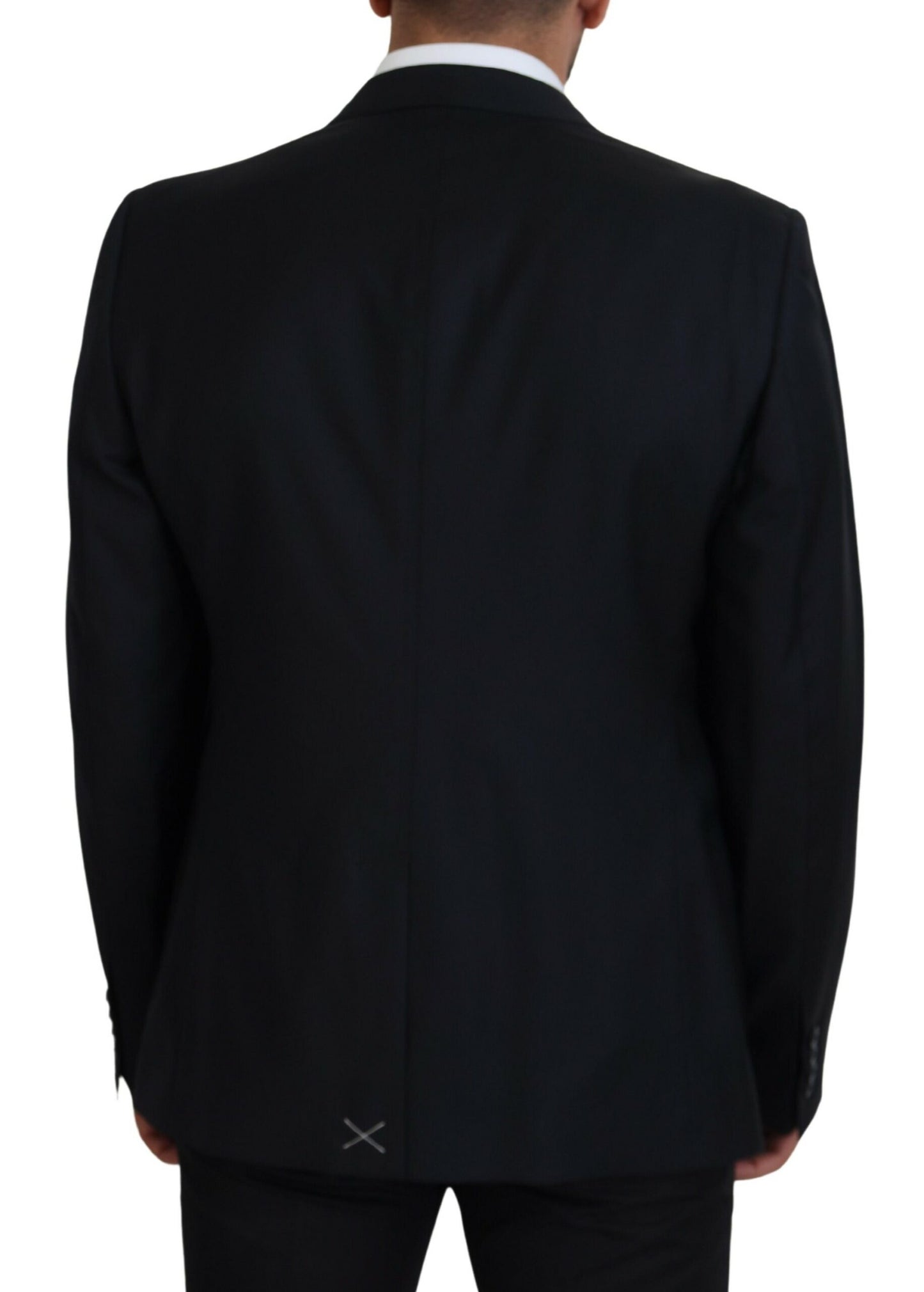 Dolce & Gabbana Blazer de Costume Sicilia en Laine Bleu Foncé