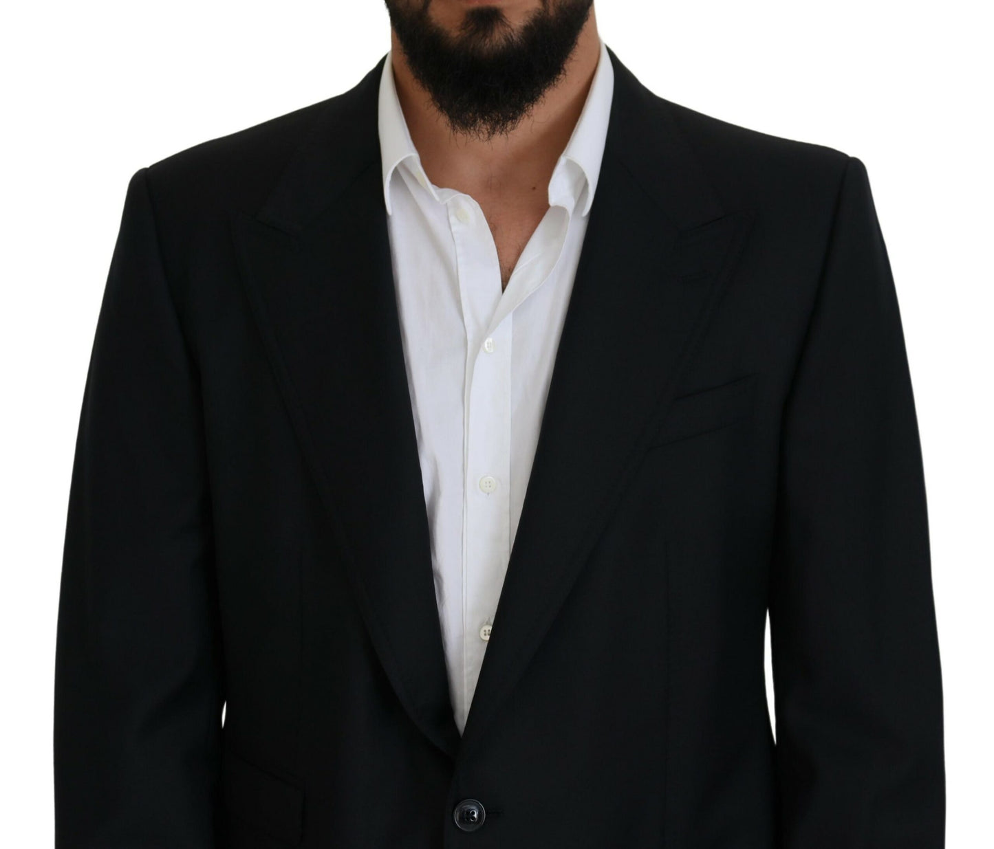 Dolce & Gabbana Blazer de Costume Sicilia en Laine Bleu Foncé