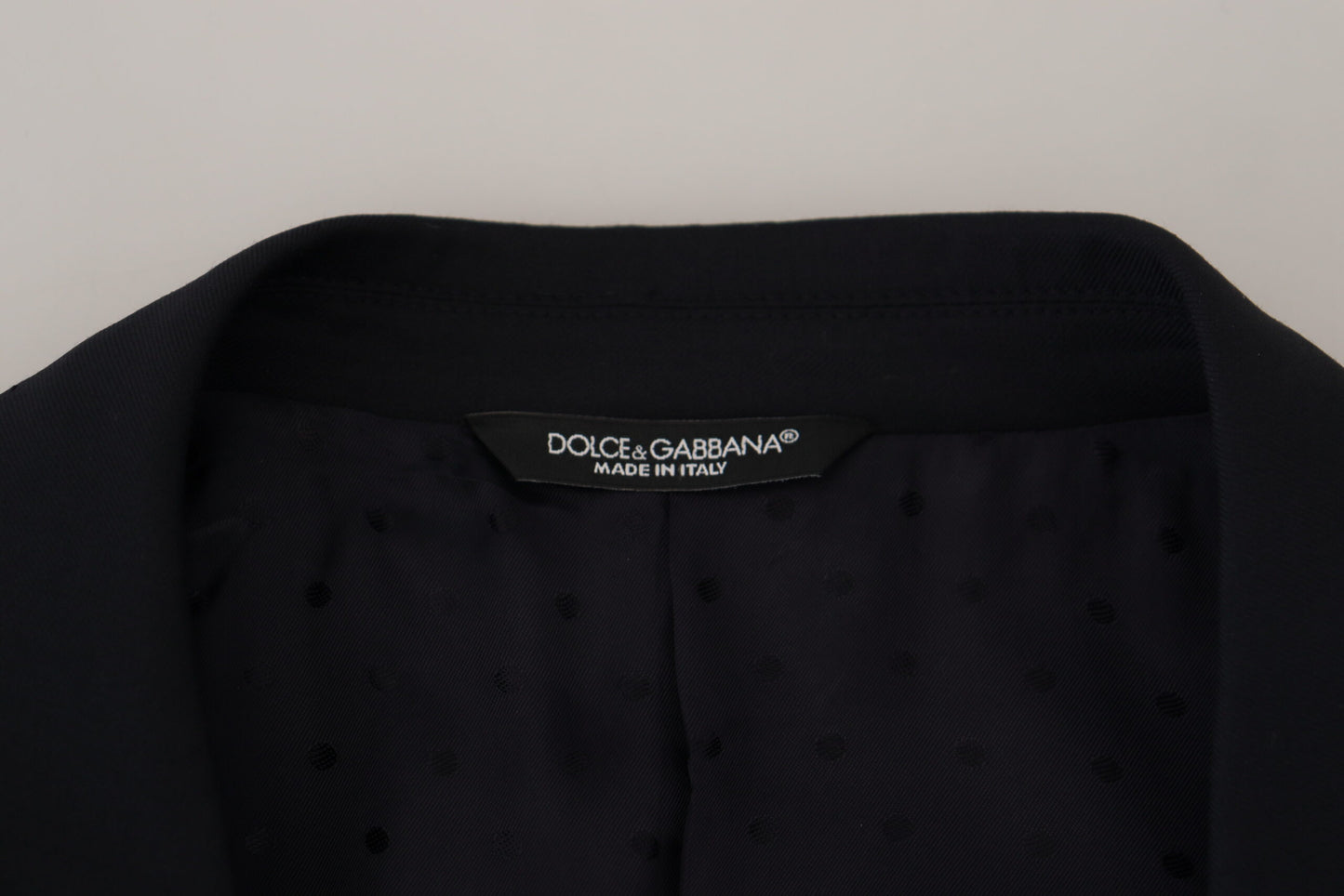 Dolce & Gabbana Blazer de Costume Sicilia en Laine Bleu Foncé