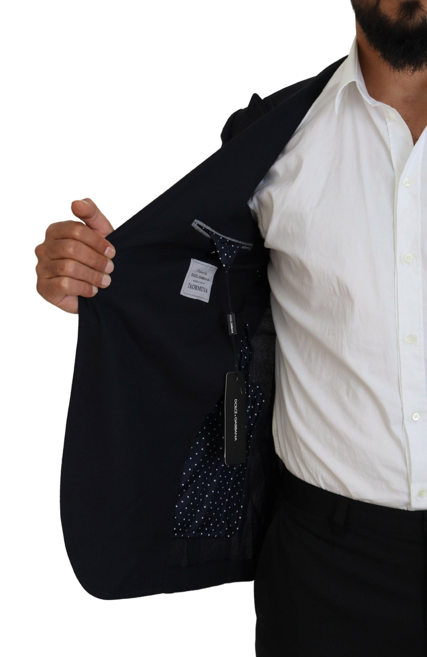 Blazer de costume Dolce & Gabbana Taormina en laine bleue